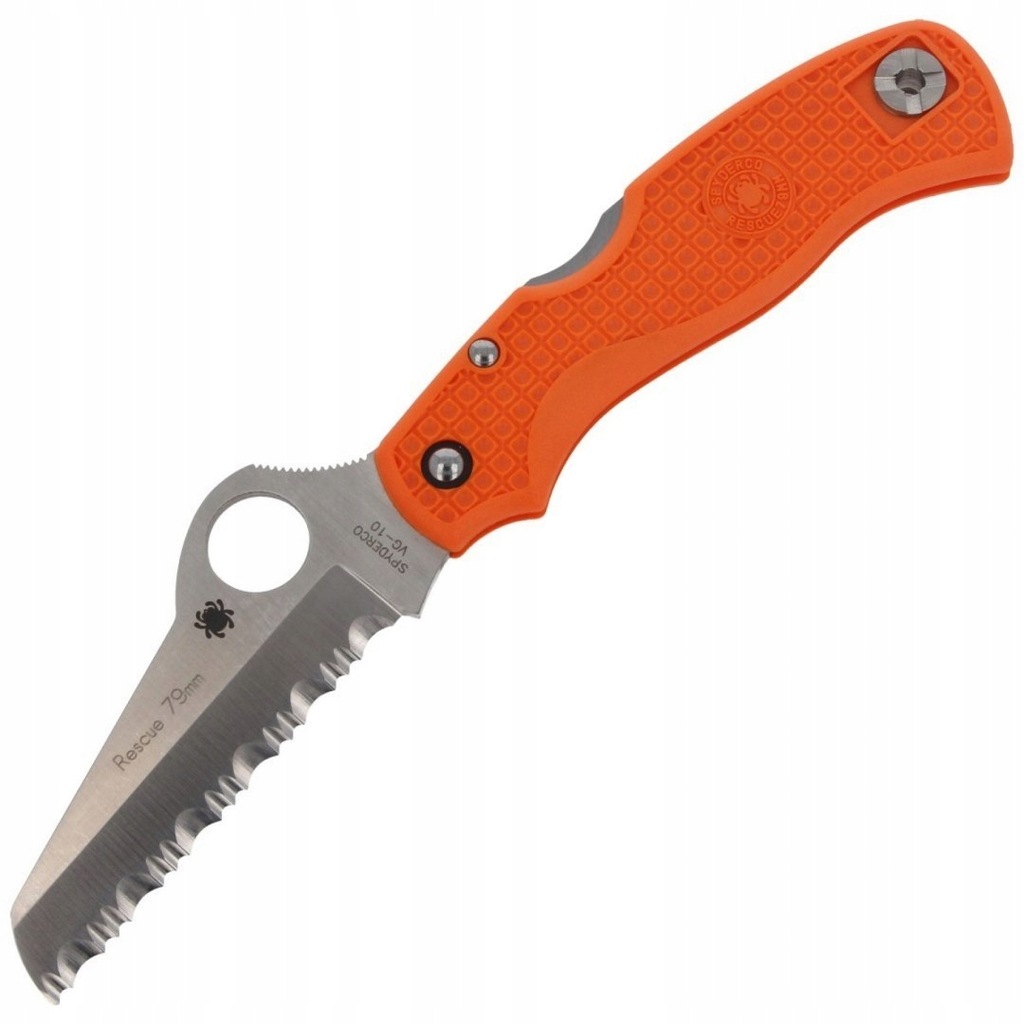 Nóż Spyderco Rescue 79mm Orange FRN Spyder (C45SOR