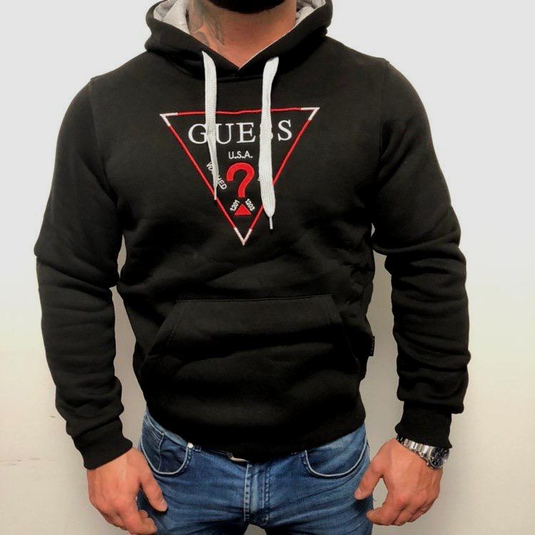 GUESS USA NO7106 Czarna bluza męska z kapturem L - 8687862035