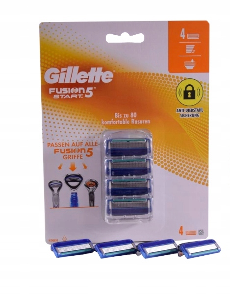 4x Wkłady Gillette Fusion5 Start ORYGINAŁ