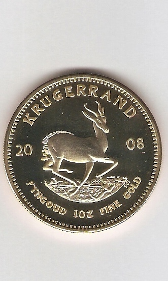 KRUGERRAND  2008  SOUTH AFRICA COPY