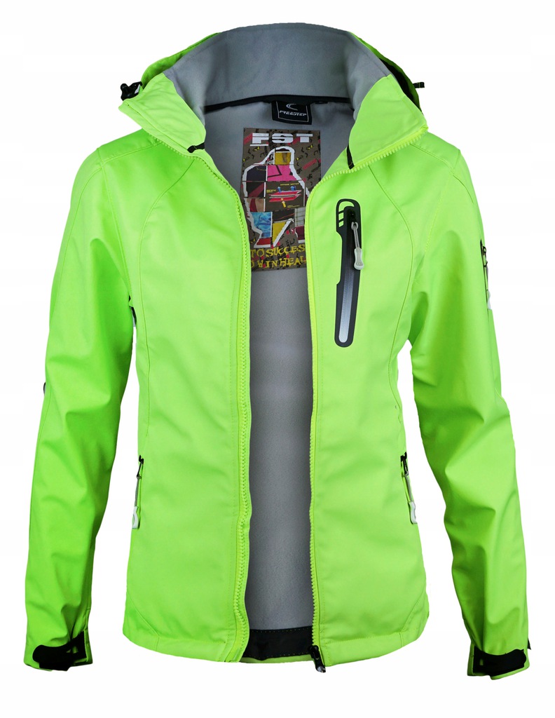 Damska Kurtka JESIENNA SOFTSHELL 2334 LIMONKA XXL