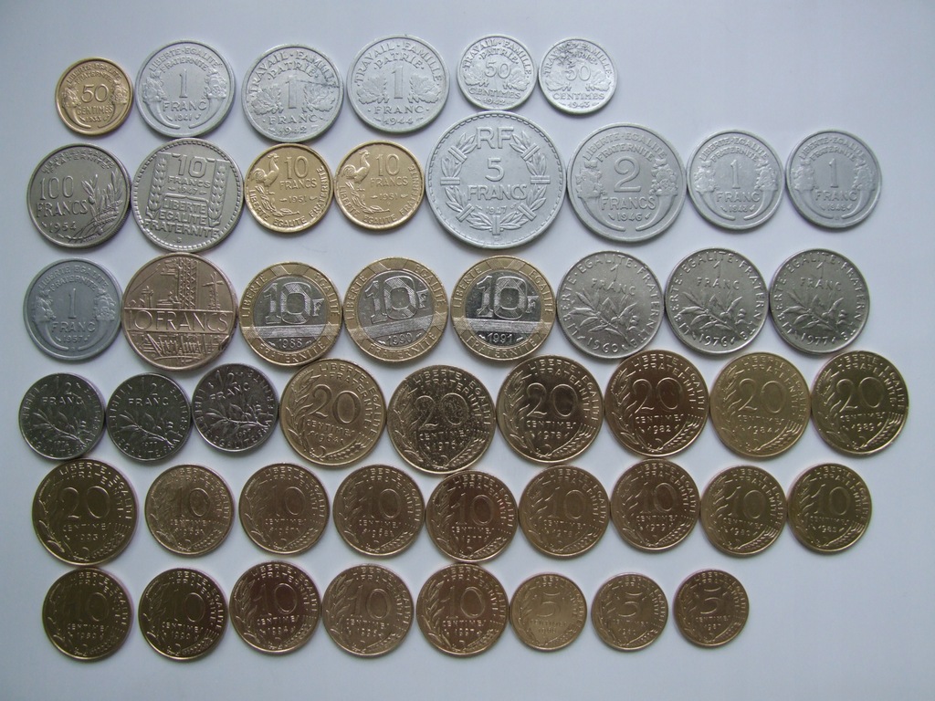 Francja – zestaw 48 monet