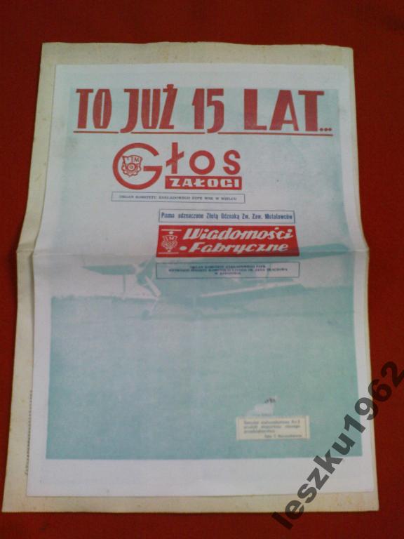 GŁOS ZAŁOGI WSK MIELEC -JUBILEUSZOWE WYDANIE-1966r