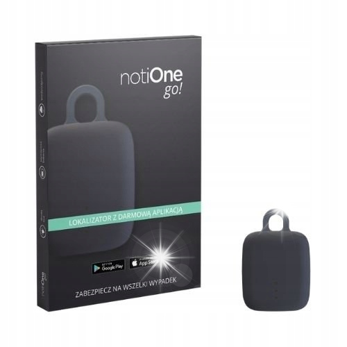 Lokalizator notiOne go! PLUS Brelok Wodoodporny Zasilany Baterią Czarny
