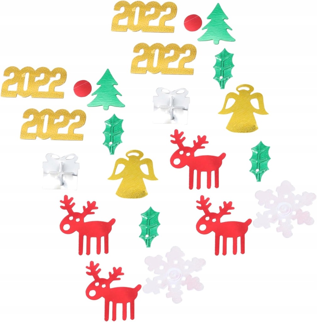 5 Paczek Świąteczne Dekoracje Konfetti DIY Konfetti Bożonarodzeniowe