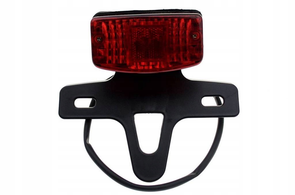 LAMPA TYLNA CZERWONA Z PODSTAWĄ TABLICY CZARNA