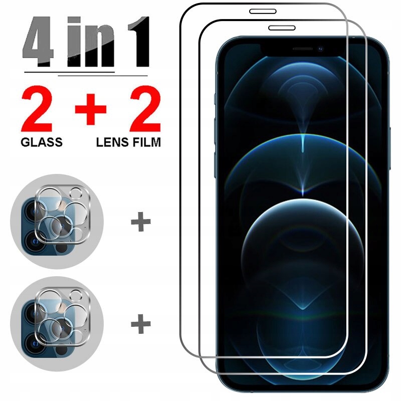 Szkło obiektywu 4 w 1 dla iPhone 12 11 Pro Max osł