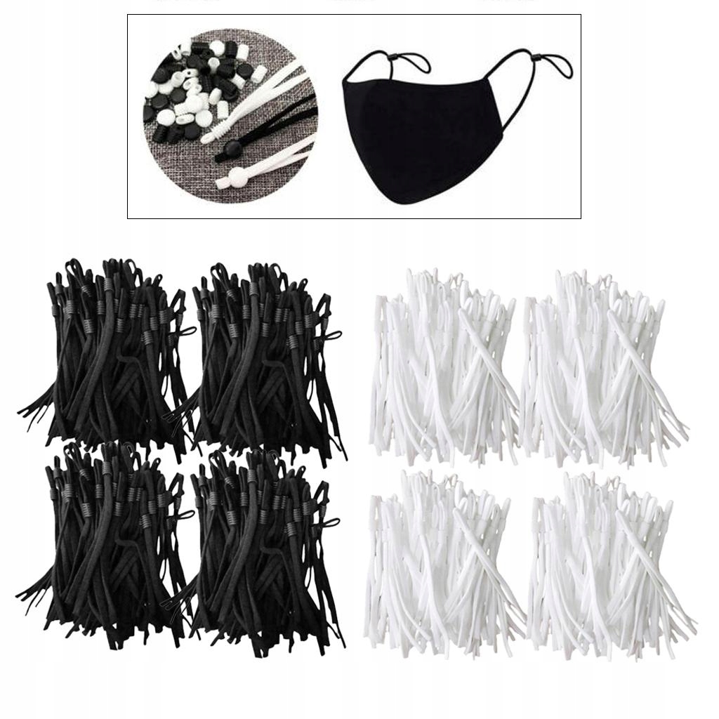 800 Pack 4mm Flat Stretch Elastic Cord String with Thread Sewing Crafts