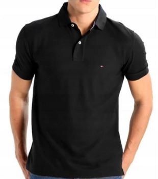 Q3174 TOMMY HILFIGER koszulka polo męska CZARNA XL