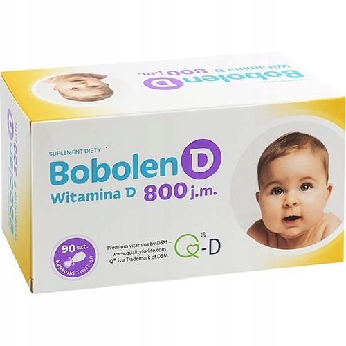 Bobolen D Witamina 800 j.m. dla dzieci 90 kapsułek