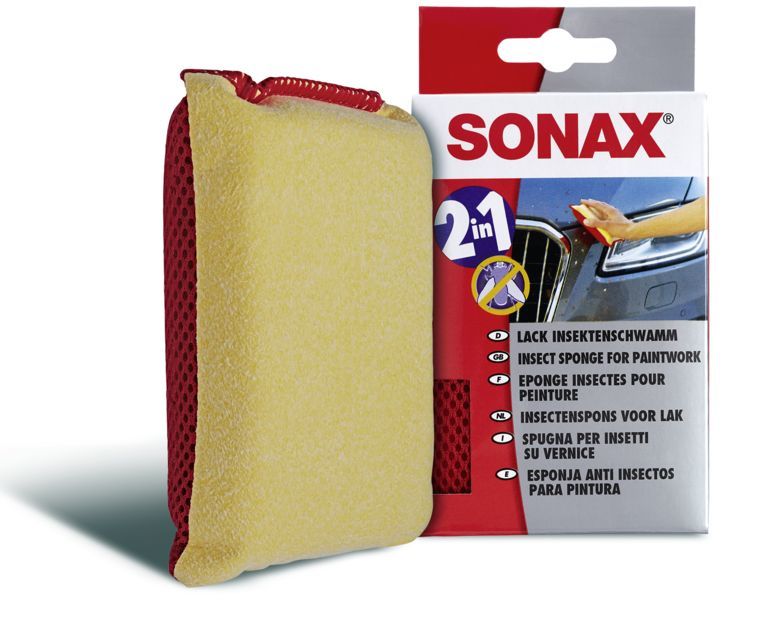 SONAX Gąbka 2w1 - usuwa owady i osusza szyby