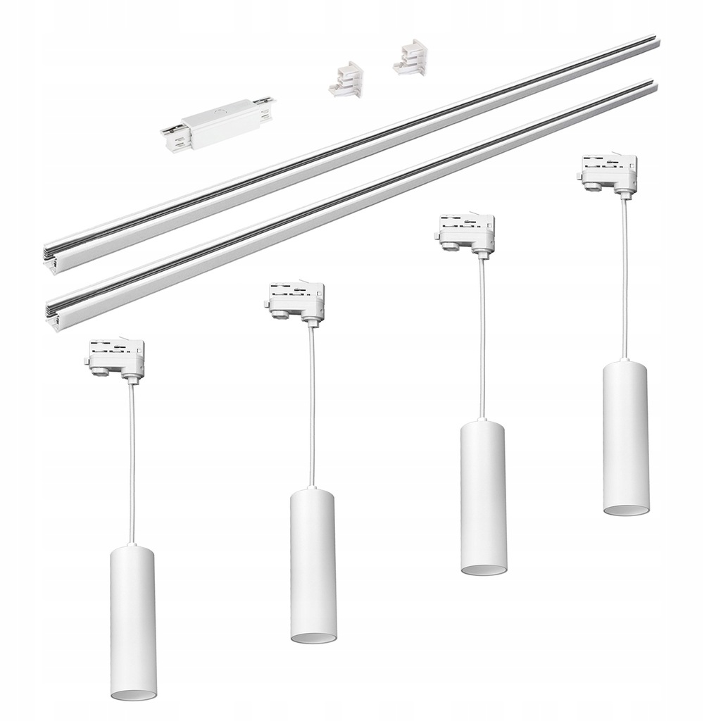 Lampy Wiszące do Szynoprzewodu Zestaw 4szt + Szyna