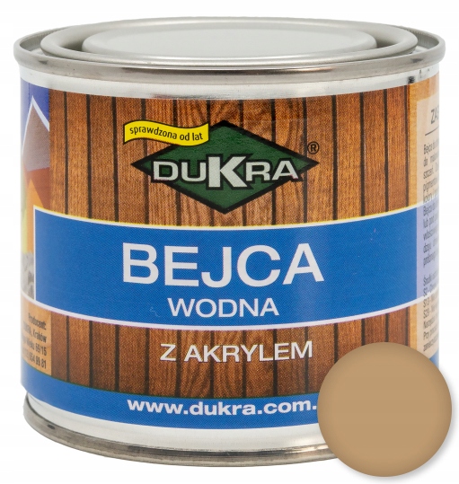 Bejca wodna do drewna Dukra 250ml DĄB JASNY