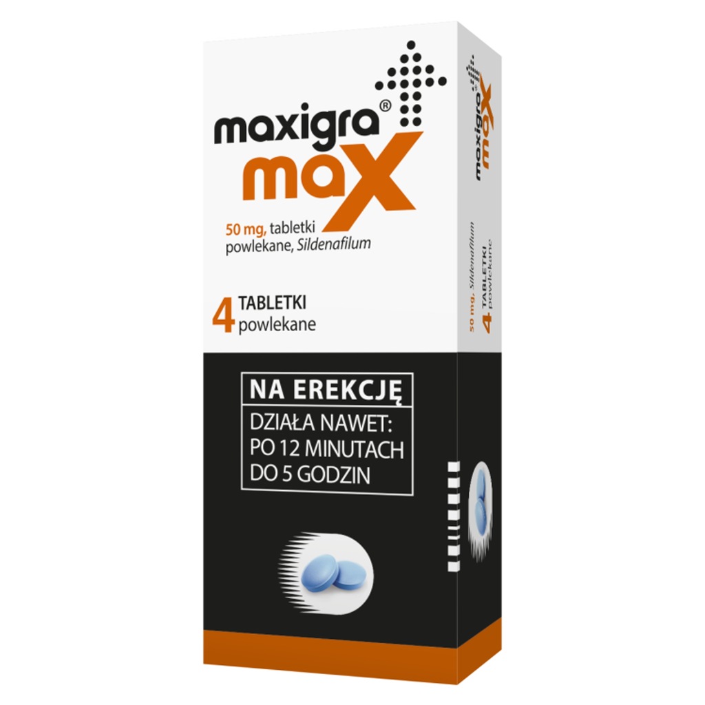 MAXIGRA Max 4 szt 50 mg sildenafil seks erekcja potencja