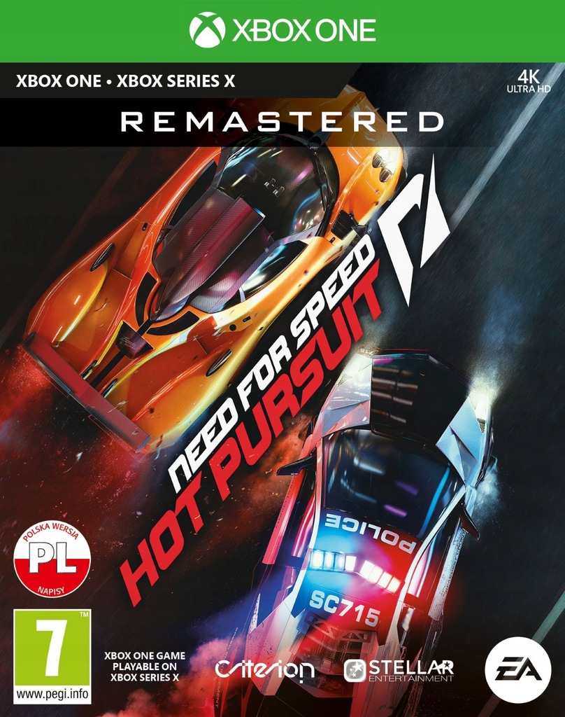 Need for Speed Hot Pursuit Remastered PL XO XSX