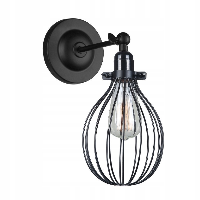 Lampa ścienna Lesto 1 czarny stal E27 40W