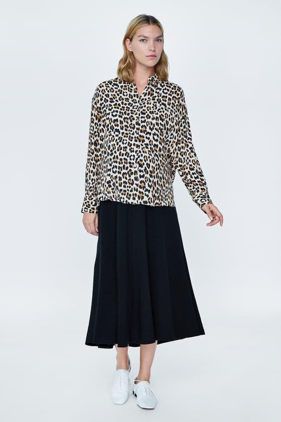 03O111 ZARA WOMAN__MD4 KOSZULA LEOPARD PRINT__S