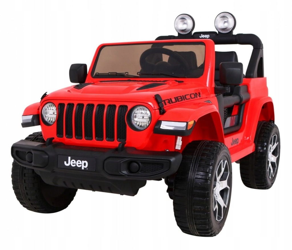 Jeep Wrangler Rubicon na akumulator dla dzieci Czerwony + Pilot + Radio MP3