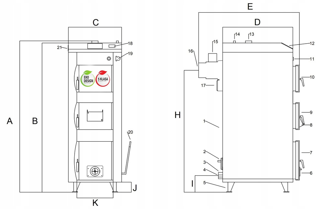 Купить 5KL KW ECO КОТЛЫ УГОЛЬНЫЙ КОТЛ 5 КЛАСС МОЩНОСТИ 23: отзывы, фото, характеристики в интерне-магазине Aredi.ru