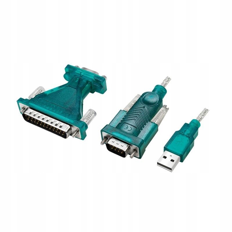 LOGILINK UA0042B USB2.0 cable USB-A/M to DB9/M + DB25/M Win11 1.3m