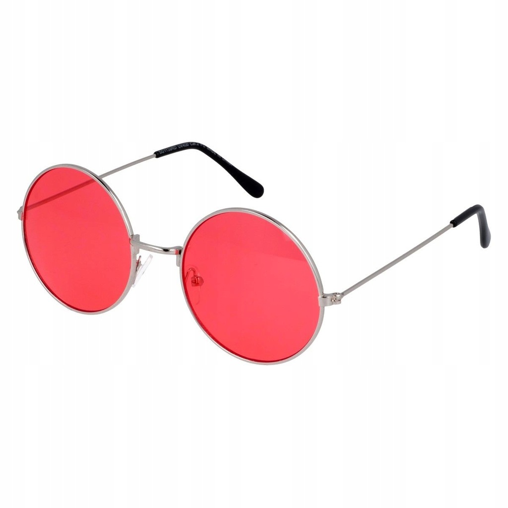 Słoneczne okulary lenonki czerwone retro okrągłe - 7795734969 - oficjalne  archiwum Allegro
