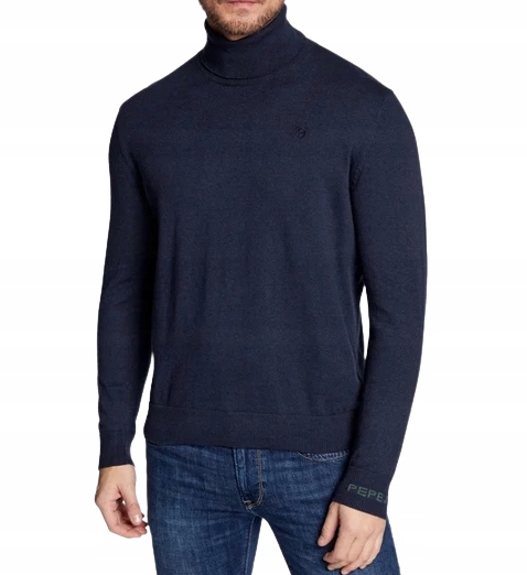SWETER PEPE JEANS ANDRE TURTLE NECK PM702242 594 GOLF BAWEŁNIANY L -50%
