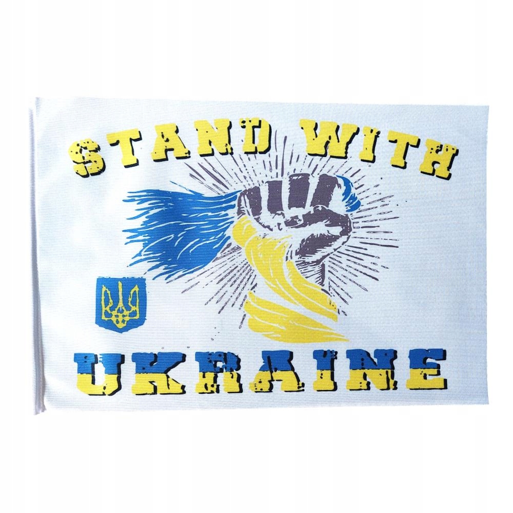 FLAGA NA PATYKU - STAND WITH UKRAINE 45X30CM