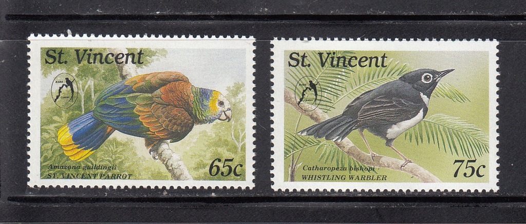 St. VINCENT **Mi 1353-1354 PTAKI z 1989