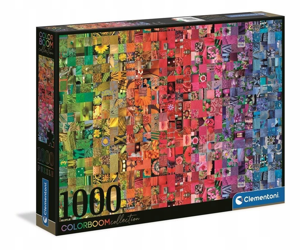 PUZZLE 1000 COLOR BOOM COLLAGE, CLEMENTONI