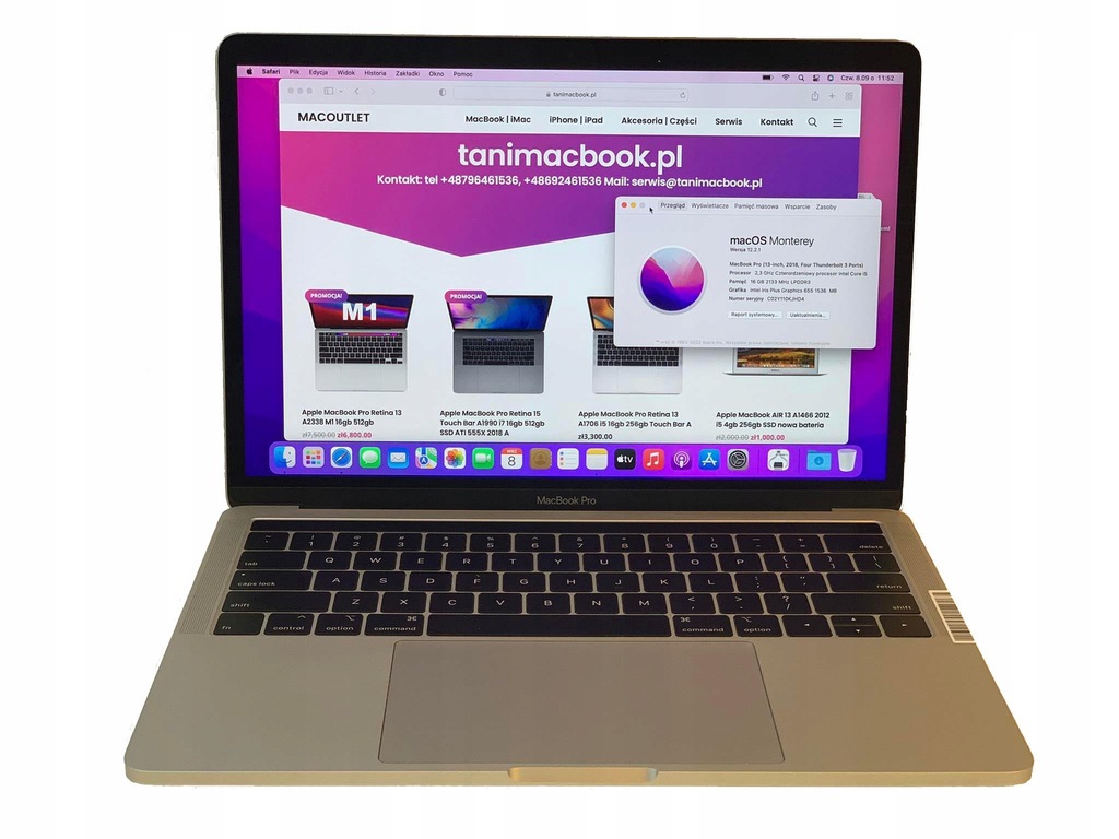 MacBook Pro 13インチ 2018 i5/16GB/256GB MacBook Pro 2018 (13-inch) - Core i5 2.3 GHz - 8GB RAM