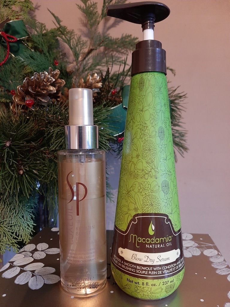 MACADAMIA Blow Dry Serum + WELLA Keratin Boost