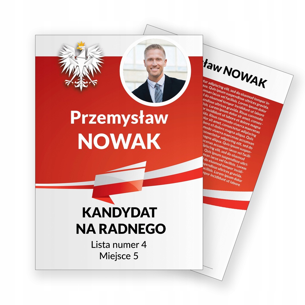 Ulotki WYBORCZE A5 250 szt. dwustronne EXPRESS wybory 2024