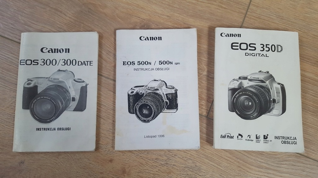 Instrukcje obsługi Canon EOS 300 500N 350D polski