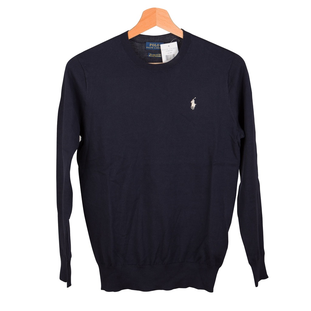 RALPH LAUREN POLO sweter damski C neck granat L