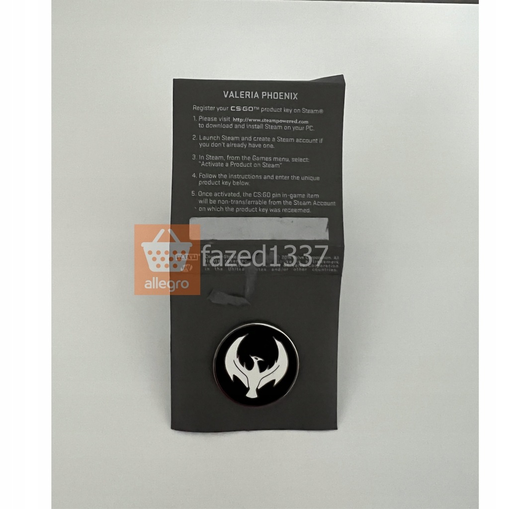 CSGO PIN ORYGINALNY PIN VALERIA PHOENIX SAM KOD 12969966637 oficjalne archiwum Allegro