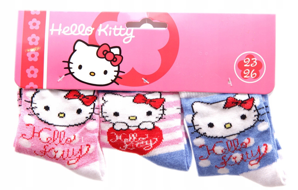 Komplet skarpetek. Hello Kitty. 3-pak. Rozmiar 30