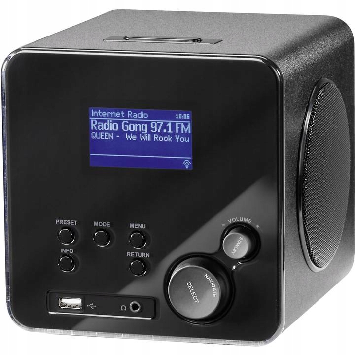 INTERNETOWE RADIO MD86891 USB DAB+ FM Wi-Fi CZARNE