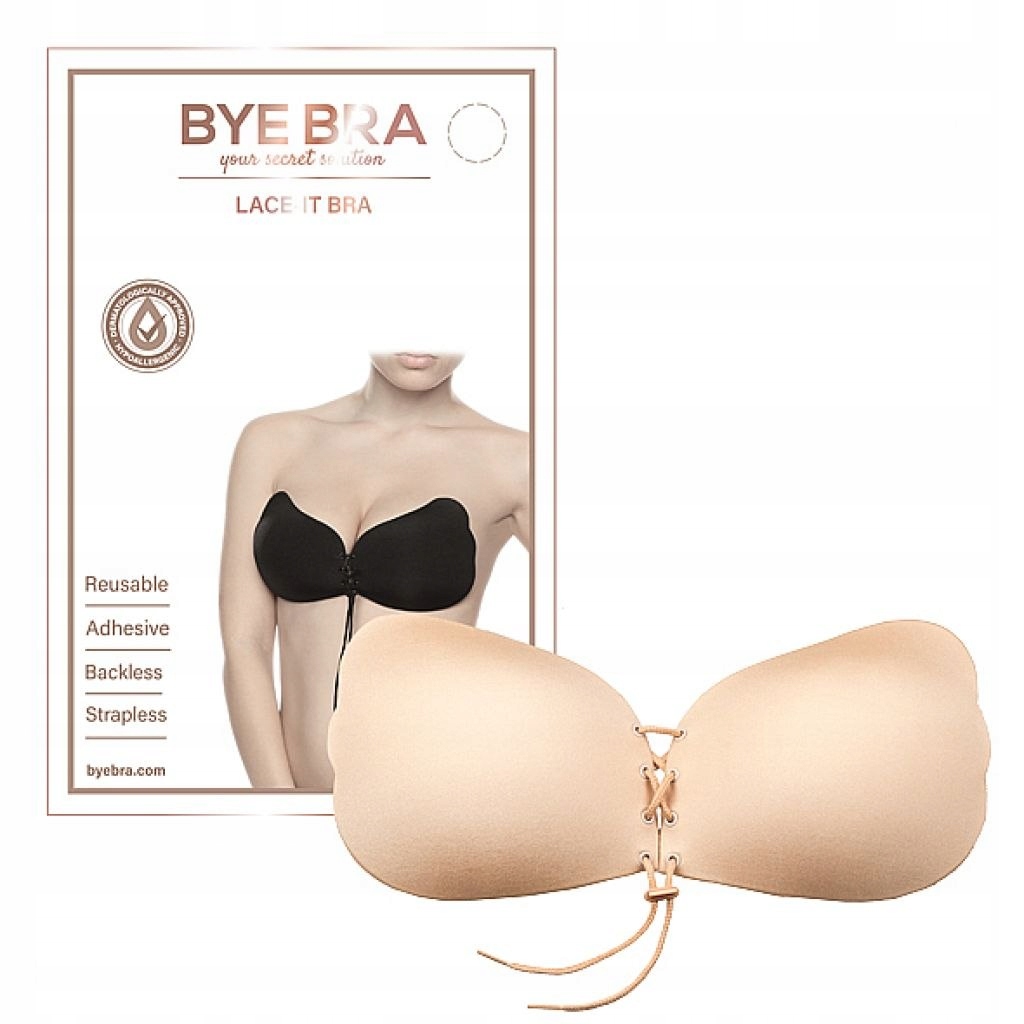 Biustonosz samonośny - Bye Bra Lace-It Bra Miseczk