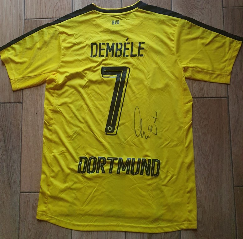 Dembele, Dortmund - koszulka z autografem! (ZAG)