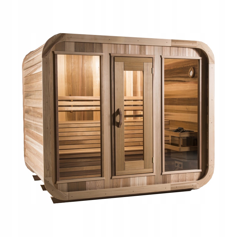 Cedrowa sauna LUNA KNOTTY 880LU 244x244 cm