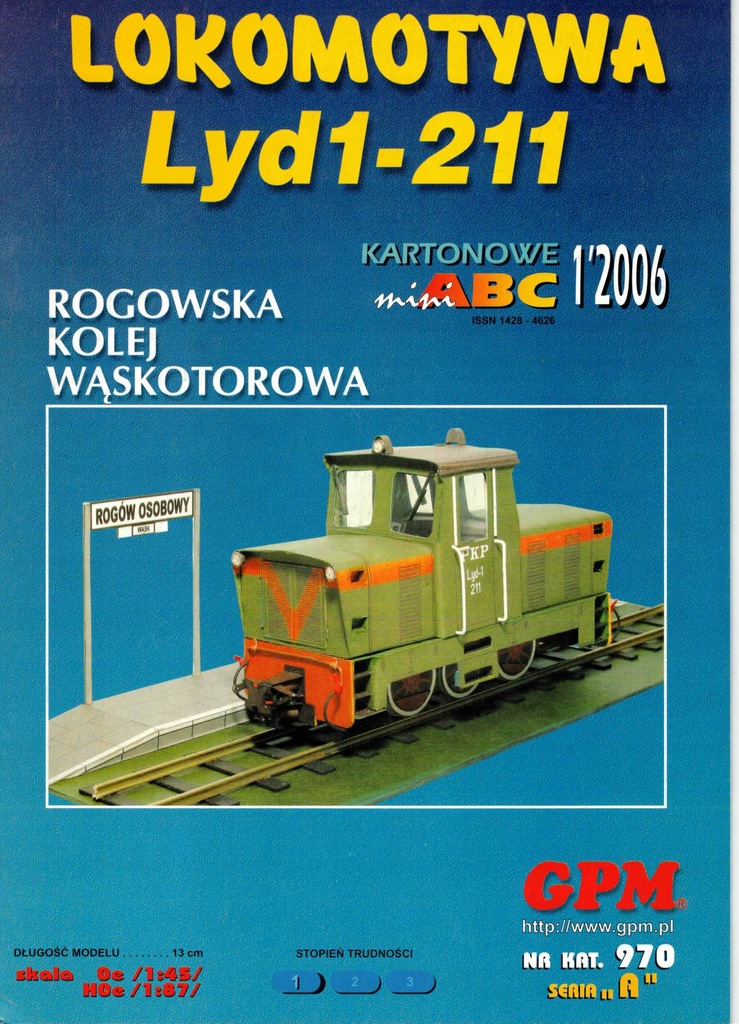 GPM 970 lokomotywa Wąskotorowa Lyd 1-211