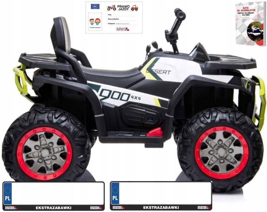 AUTO POJAZD QUAD NA AKUMULATOR DLA DZIECI ATV DESERT XMX607 PILOT BIAŁY