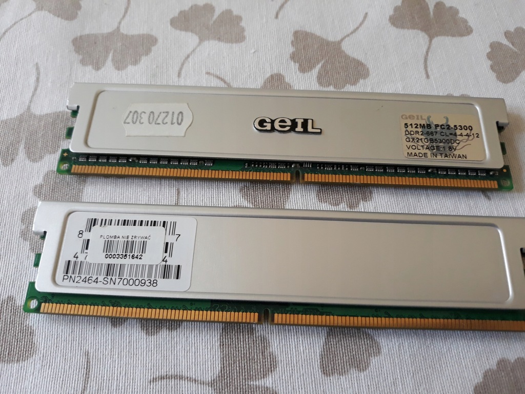 DDR2 2x512MB GEIL 667MHz CL4