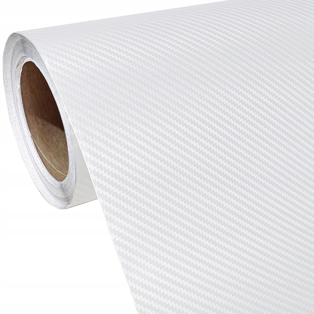 Okleina Folia Taśma Carbon 3D Biały Na Progi 127cm