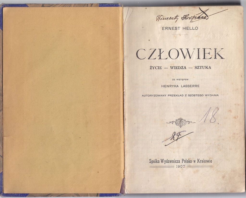 Ernest Hello Człowiek życie wiedza sztuka 1907