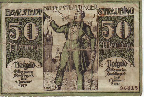 Notgeld 50 pfennig - Straubing Niency 1921