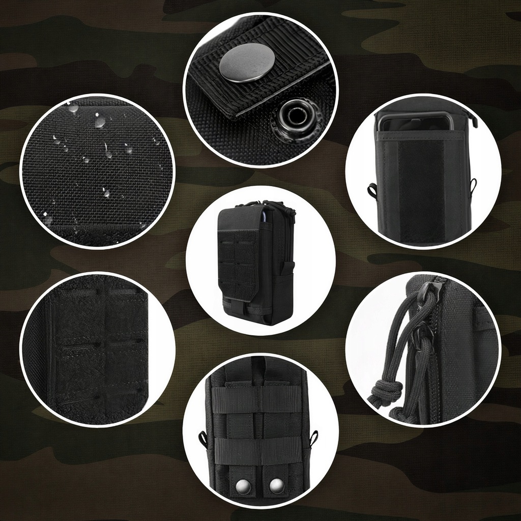 Купить Мужская поясная сумка в стиле милитари, черная: отзывы, фото, характеристики в интерне-магазине Aredi.ru