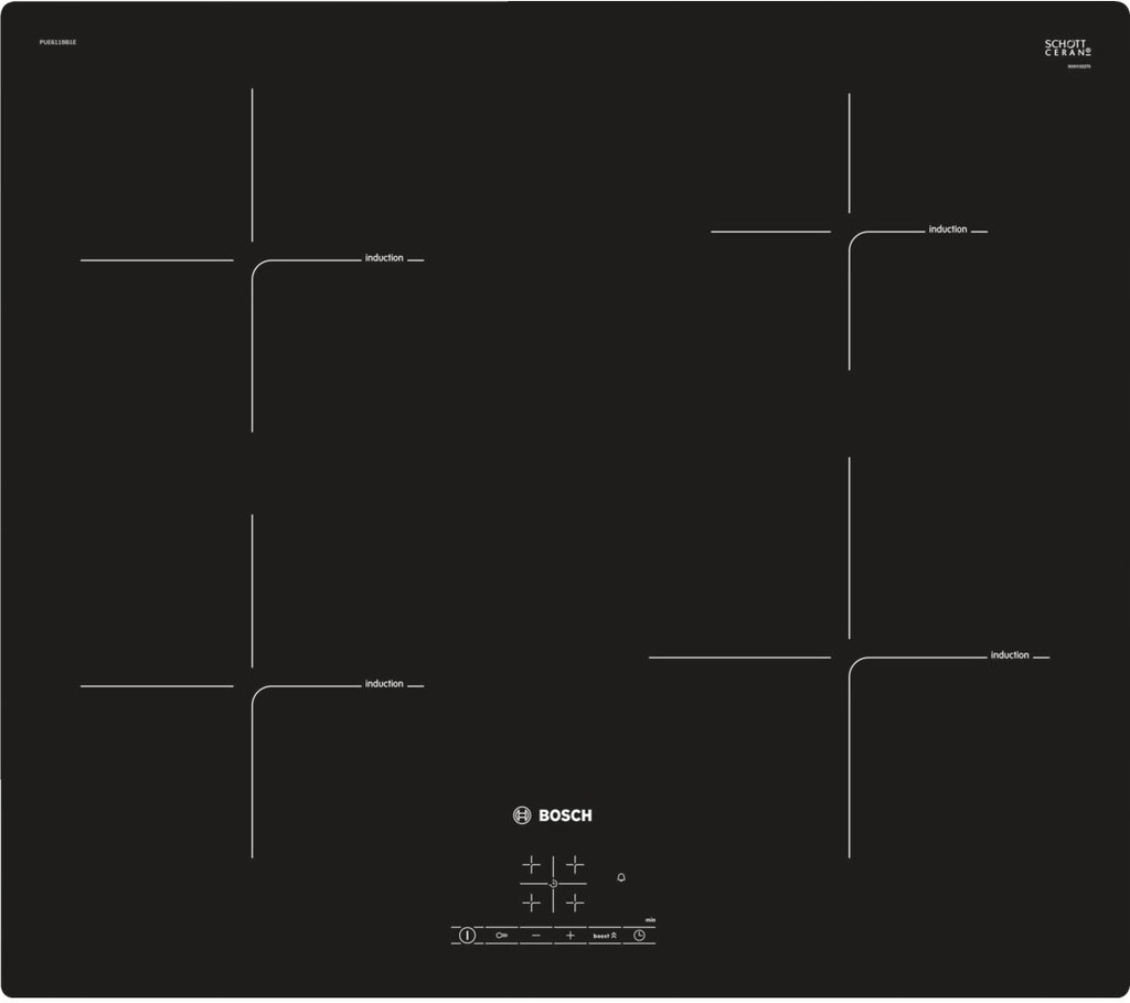 Купить Индукционная варочная панель BOSCH PUE611BB1E, 4x Booster: отзывы, фото, характеристики в интерне-магазине Aredi.ru