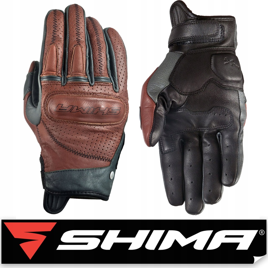 SHIMA CALIBER BROWN RĘKAWICE MOTOCYKLOWE +GRATISY