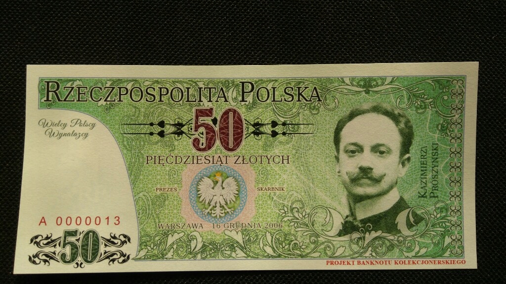 Pięćdziesiąt złotych. Kazimierz Prószyński.